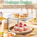 4 PCS Black Metal Pizza Table Stands,Pizza Rack Stand For Tables,Restaurant,Pizza Holder Stands For Serving,Pizza Pan Riser Food Platter Tray and Display Rack