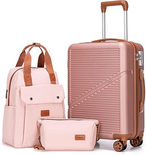 Carry On Luggage 22x14x9 Airline Approved, 20 Inch Carry on Suitcases with Wheels, ABS Lightweight Carry-on Luggage, Travel Suitcase Set with Wheels and TSA Lock
