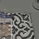 FloorPops Black Parma Peel & Stick Floor Tiles, FP3828 (12"L x 12"W x 0.06"T)