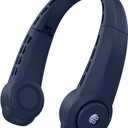 MQFORU Cooling Neck Fan Portable, 2024 Wearable Bladeless Personal Fan with LED Display, 6000mAh USB Rechargeable Fan for Office Travel Sports Home, 3 Speeds, Low Noise, Dark Blue, medium, H19-lan01