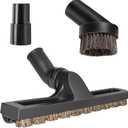 1 1/4 inch(32mm) Vacuum attachments & Brushes for Shark Vacuum Brush 360with Wheels 12 Wide Hardwood Brush & Adapter Vacuum Floor Brush with Horse Hair Round Dust Brush Attachments for Shark Vacuum