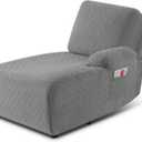 VANSOFY Couch Cover L Shape Washable Sofa Cover 1-Piece Sectional Sofa Slipcover Furniture Protector Stretch Couch Slipcover (Right Facing L Shape Cover, Light Gray)