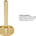 Ivilon Paper Towel Holder Stand - Steady and Easy Tear - Fits All Paper Towel Rolls - Gold Polished