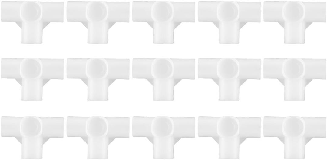 uxcell Shoe Rack Accessories Connectors, 16mm Inner Diameter for Repair Assembled Wardrobe 4 Way, Replacement of Parts 15 Pcs