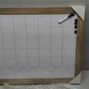 DesignOvation Beatrice Framed Magnetic Dry Erase Monthly Calendar, 23x29, Rustic Brown