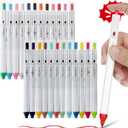 Clicks Washable Markers 23 Colors Clicks Retractable Tip Markers Set Washable Highlighters Coloring Markers Bulk for Boys Girls Arts and Crafts School Classroom Office Supplies