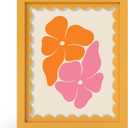 8x10 Picture Frame with Real Glass, Wooden cute 8 x 10 Photo Frame with Wavy Mat for Tabletop and Wall Hanging, Yellow, 1 Pack