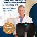 Everlasting Comfort Doctor Recommended Memory Foam Seat Cushion for Office Chairs & Car - Ergonomic Office Desk Accessories - Cushions for Tailbone Pain Relief, Sciatica (Black, XX-Large)