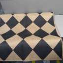 Lahome Colette Checkered Easy Jute Runner Rug, 2x8 Hallway Kitchen Runner Rug Non Slip Washable Outdoor Carpet for Entryway Indoor, Checkerboard Black Indoor Outdoor Carpet for Hallway 8ft Entry 2'6" x 8' (Runner), Black/Checkerboard -2