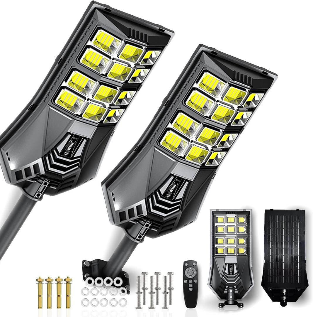 3 CCT in One Solar Street Light, 240000 LM LED, Radar/Motion Sensor, Waterproof - for Driveway, Garden, Backyard (2)