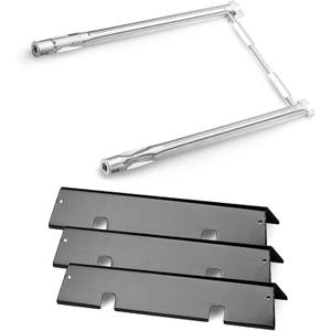 7635 Flavorizer Bars for Weber Spirit II E210 S210 Grills, 15.3" Upgraded Bars Grill Replacement Parts for Weber II & I E215 E220 S220 GS4 Grills, (3.5 Inch 69785 Bunrer+7635 Upgraded Bars)