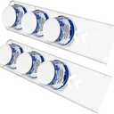 Sophico Yogurt Organizer for Fridge, 4 Capacity Yogurt Sliders for Refrigerator, Yogurt Holder with Adhesive Tapes for 3.75 Inch Yogurt, Greek and Vegan Yogurt (Transparent)