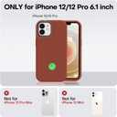 Vooii Compatible with iPhone 12 Case/iPhone 12 Pro Case, Liquid Silicone Upgrade [Soft Anti-Scratch Microfiber Lining] [Shockproof Drop Protection] Phone Case 6.1 inch - Caramel
