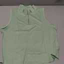 Women's Sleeveless Tank Tops Zipper V-Neck Halter Double Lined Girls Casual Basic Crop Tops（M,Olive Green）
