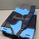 Portable Ground Chair for Beach, Camping, Park & Stadium 5-Position Recline, Wearable with 8L Storage Backpack Style (Blue)
