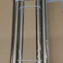 Warm Gold Curtain Rods 2 Pack Double for Windows 72 to 144 Inch Extra Long Brass Heavy Duty Window Treatment Rods Adjustable with Vintage Brushed Bronze Metal Finials for Living Room Bedroom Kitchen