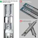 20 inch Drawer Slides 4 Pairs (8pcs) Soft Self Close Full Extension Ball Bearing Drawer Rails Side Mount Metal Dresser Runners for File Cabinet Trash Can Kitchen Wardrobe Glides 20" 100 LB Capacity