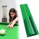Billiards Stroke Trainer - Aiming Practice Cue Straight Exerciser for Stance Eye Line Stroke Correction, Durable Resin Pool Training Aid Compatible with Pool Snooker etc. (Green)