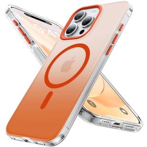 SET OF 3, Kocanasi Magnetic for iPhone 14 Pro Max Case [Compatible with MagSafe] [10FT Military Grade Drop Tested] Slim Translucent Matte Case for iPhone 14 Pro Max Phone Case, Gradient Orange(6.7")