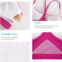 RUNNING GIRL Y-Back Sports Bras for Women, Medium Impact Wirefree Padded Bra Workout Crop Top Longline Sports Bra Push up (Pink, XXL)