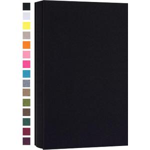 potricher Photo Album for 4x6 300 Horizontal Pockets Linen Cover Small Capacity Picture Book for Family Wedding Baby and Anniversary (Black)