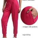 Women's Joggers with 3 Pockets Lightweight Sweatpants High Waiste Tapered | for Workout Gym Running Jogging Lounge (M)