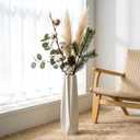 Ceramic Tall Floor Vase, White 17.7" Large Flower Vase Decorative Vases for Pampas Grass Living Room Modern Home Decor Office Bedroom Kitchen Wedding House Dcor, Gift for Wedding Housewarming