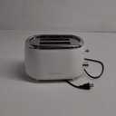 Mueller Retro Toaster 2 Slice with 7 Browning Levels and 3 Functions: Reheat, Defrost & Cancel, Stainless Steel Features, Removable Crumb Tray, Under Base Cord Storage, White