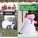 16 Pieces Plastic Inflatable Stakes, 8.7 Inch Inflatable Tent Stakes Replacement Inflatable Stakes for Halloween Christmas Holiday Inflatables Garden Decorations (16, Black)