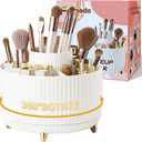 360° Rotating Makeup Organizer Countertop, Lazy Susan Organizer, Makeup organization Skincare Storage for Vanity, Desktop, Bathroom (Rotate Makeup Organizer Large-White)