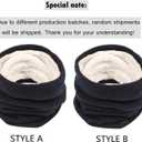 Chalier Infinity Scarf Winter Double-Layer Neck Warmer Knit Fleece Lined Circle Loop Scarves