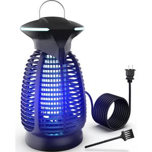 Bug Zapper Outdoor for Mosquito Flies - Waterproof Insect Killer Trap Lamp Electric 4200V Powerful Bug Zappers Indoor with LED Light for Patio Porch Garage Backyard & Home