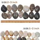40 lbs River Rocks Pebbles 1-2 Inch Polished Decorative Stones Natural Pebbles for Plants,Aquarium Gravel,Vase Fillers,Zen Garden & Succulent Bowl - Smooth Indoor/Outdoor Landscaping Stones