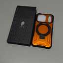 Poetic Spartan Case with Ring Stand for iPhone 17 Pro, [Camera Control Button][Magsafe Compatible], Full Body Rugged Shockproof Protective Cover Case, Metallic Orange