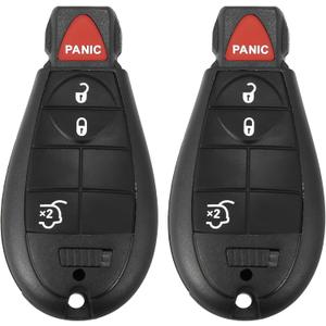 X AUTOHAUX 2pcs Replacement Keyless Entry Remote Car Key Fob M3N5WY783X 433Mhz for Jeep Grand Cherokee 2008-2013 for Commander 08-10 4 Buttons with Door Key IYZ-C01C