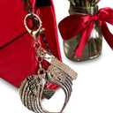 3 x Keychain for Women, Girl Charms for purse, Cute decorative Guardian angel wings, Cute keychains for Women. (Gray)