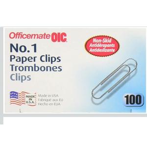 Officemate No. 1 Size Paper Clips (OIC99912) 300 PCs 3 Pack