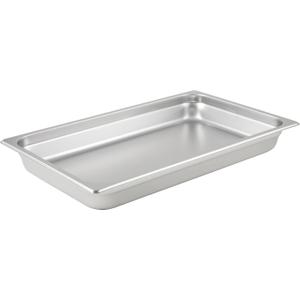 Winco 2.5-Inch Deep Full-Size Anti-Jamming Steam Table Pan, 25 Gauge, NSF, Stainless Steel, Medium