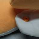 BUYUE Travel Neck Pillows for Airplanes, 360° Head Support Sleep for Long Flight, Skin-Friendly & Breathable, Kit with 3D Contoured Eye Mask, Earplugs and Storage Bag (Adult, Orange, 90+ lbs)