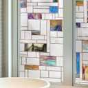 Artscape Horizon | Privacy Window Film with Vibrant Colored Pattern | Non-Adhesive & UV Protection | Easy to Apply & Removable | 24" x 36" | Made in USA