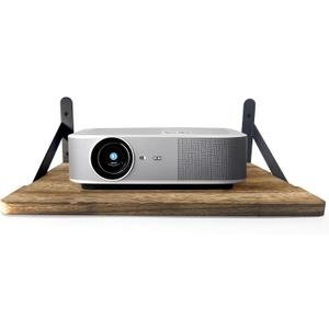 Projector Shelf - Solid Wood Shelf for Projector Wall Mount, 15.7" x 11" Projector Shelf for Wall - Holds Up to 30 lbs for Projector, Router, WiFi, Modem