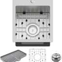 Small Kitchen Sink,13x15 Inch Bar Sink Stainless Steel Drop In Small Kitchen Sink Ideal Choice For Small Space Nice As Toprmount Prep Sink,RV Kitchen Sink With Bottom Grid,Soap Mat And Drain Assembly, 13x15x9 Inches