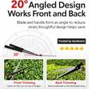 31 inch Hedge Shears Clippers - Self-Sharpening High Carbon Steel Blades, 15" Wide-Cut for Faster Trimming, Long Reach & Ergonomic Grip for Effortless Cutting Trimming of Hedges, Shrubs, Bushes