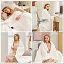 Premium Heated Blanket Queen 84"90",Ultra Cosy Soft Electric Blanket with 8 Heating Levels,Dual Control Plush Fast Heating Faux Rabbit Fur for Bed & Couch - Auto Shut Off,Machine Washable(Beige)