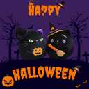 Halloween Cat Stuffed Animal Toy Mysterious Witch with Broom Stuffed Plush Home Decor Halloween Party Gifts for Kids Girls and BoysWitch Broom Cat 10 Inch