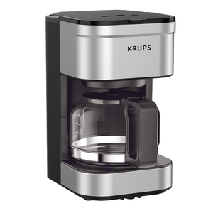 KRUPS Simply Brew Compact 5 Cup Coffee Maker: Stainless Steel Design, Pause & Brew, Keep Warm, Reusable Filter, DripFree Carafe