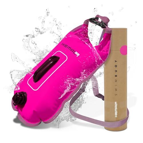 Swim Buoy for Open Water with Dry Bag 15L - Fully Waterproof Swim Bubble - Be Safe with Higher Visibility, Toughened Nylon and Rest Handle Swimming Buoy - Open Water Buoy for all Season Swimmers