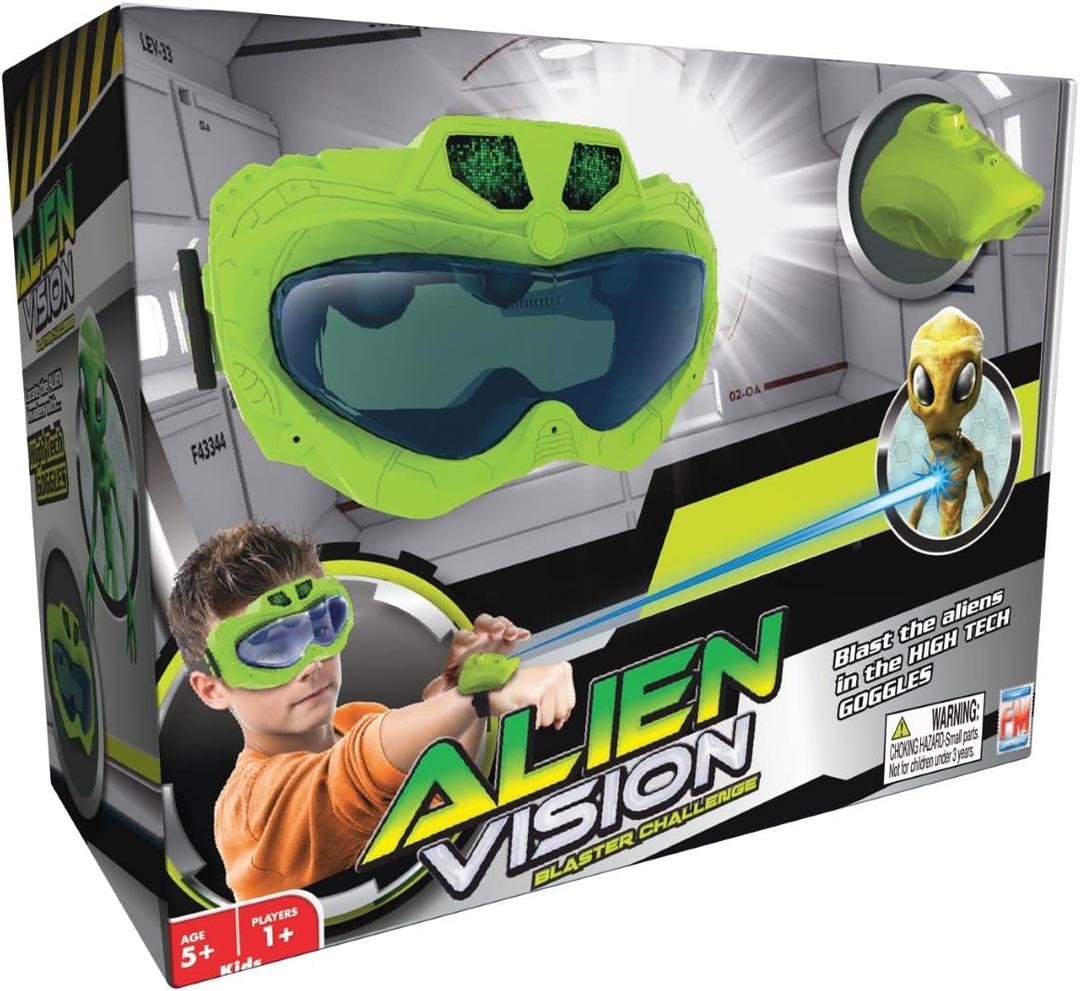 Fotorama Alien Vision Shooting Game, Goggles and Wrist Blaster Toy, Indoor and Outdoor Play, Hand Eye Coordination, Gifts for Kids Ages 5 & Up
