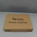 Silverware Organizer - Expandable Kitchen Drawer Organizer, BPA-Free Food-Safe Utensil Drawer Organizer with 7 Compartments, Deep Cutlery Tray for Forks, Knives, White (M(9.5-15.2"W x 12.6-19"D))