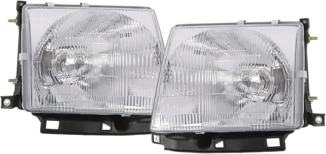 Driver & Passenger Side Headlight Assembly w/Bulb Compatible with Tacoma Base/Limited/Pre Runner/SR5 1997-2000 2WD Headlamp TO2502120 TO2503120